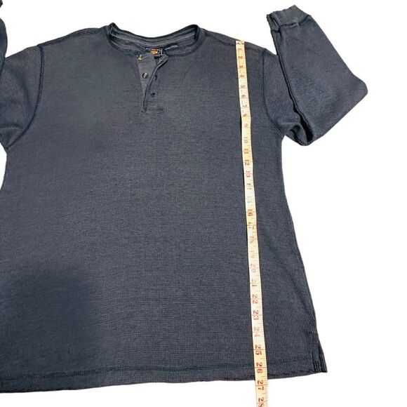 Route 66 Distressed Blue Henley - Picture 8 of 9